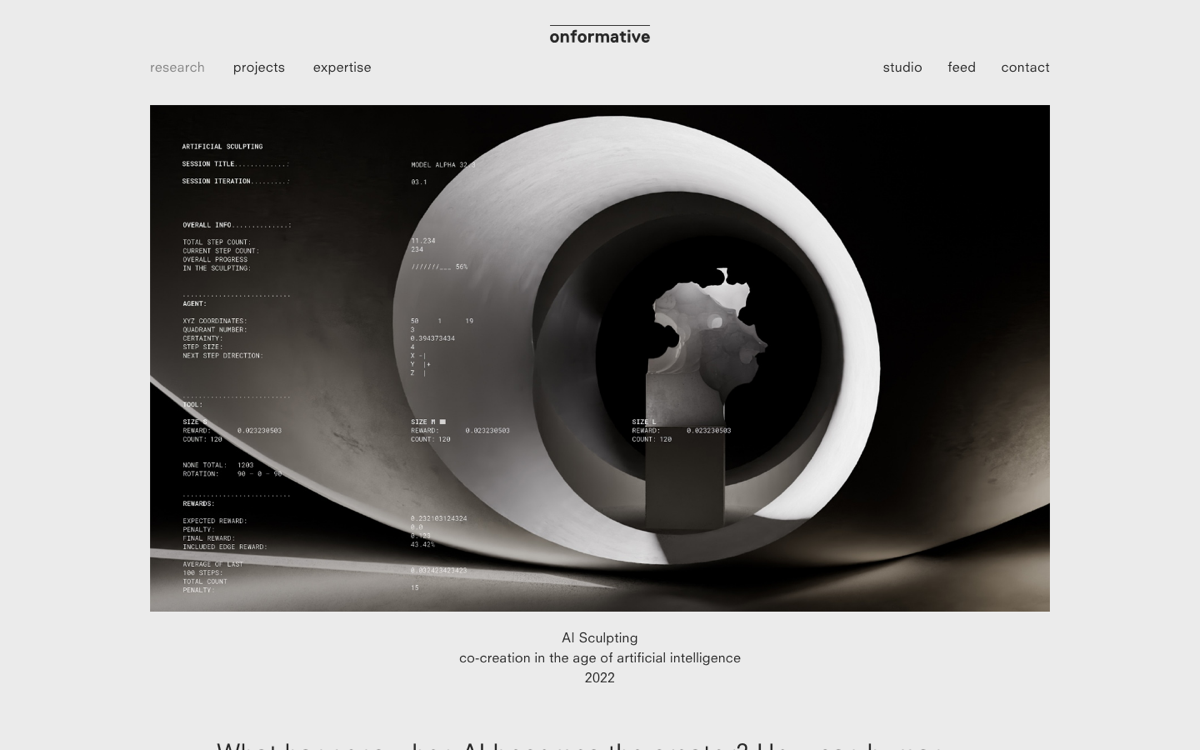 onformative「AI Sculpting」公式ページ