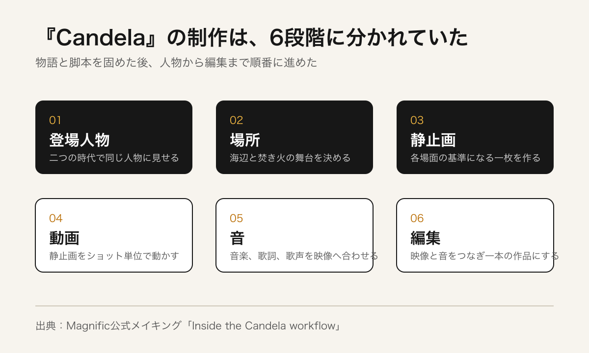 『Candela』の制作を構成した6段階